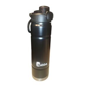 Bubba Trailblazer Stainless Steel Water Bottle Straw Lid Rubberized Black Licori